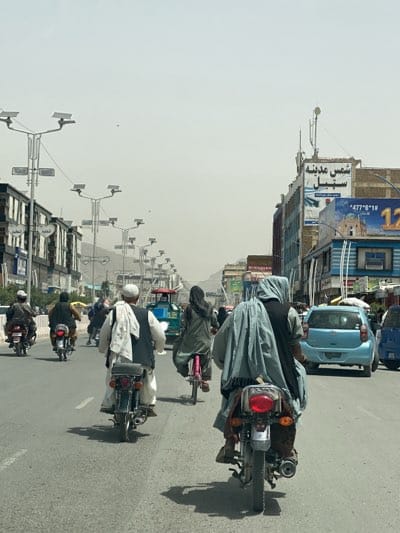 Morning street life documented in busy Kandahar, Afghanistan