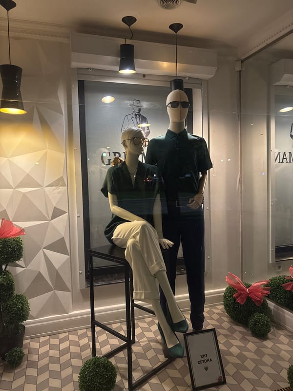 Krasnodar street-level snapshots: storefronts, dried fish, and fashion