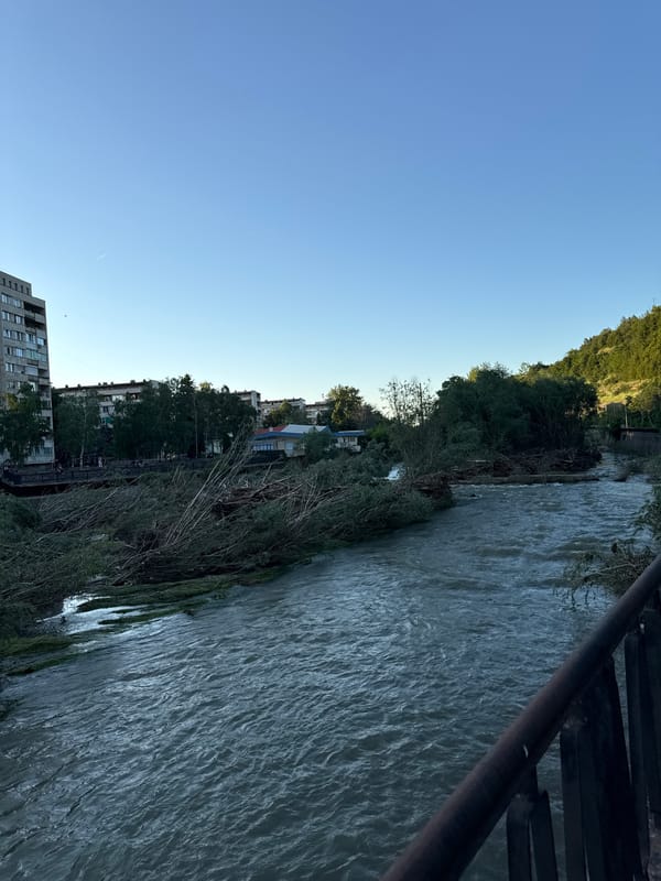 Visitor documents sightseeing tour through historic Lovech, Bulgaria