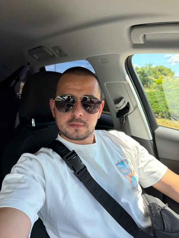 Car interior view from driver's perspective in Burgas