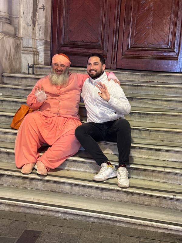 Evening street life captured on İstiklal Caddesi, Beyoğlu