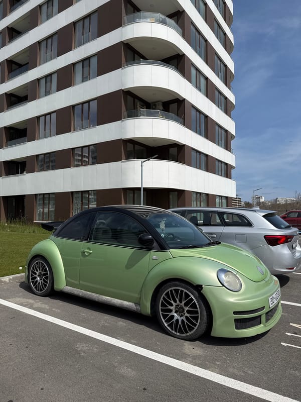 Green Beetle spotted parked in Varna residential area