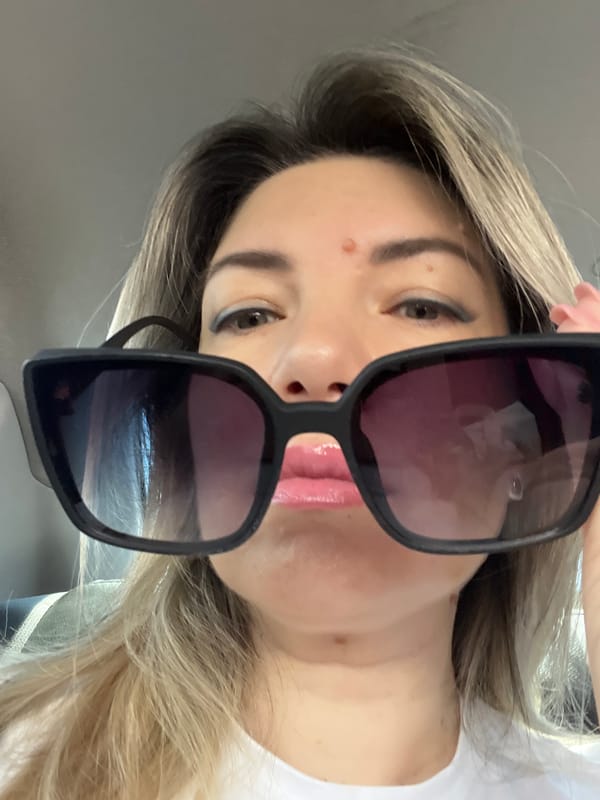 Selfie series with dark sunglasses around Sochi