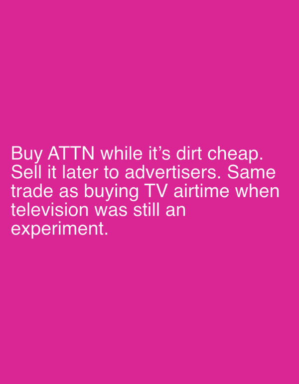 Text displays spotted in Erba showing investment tips, art commentary
