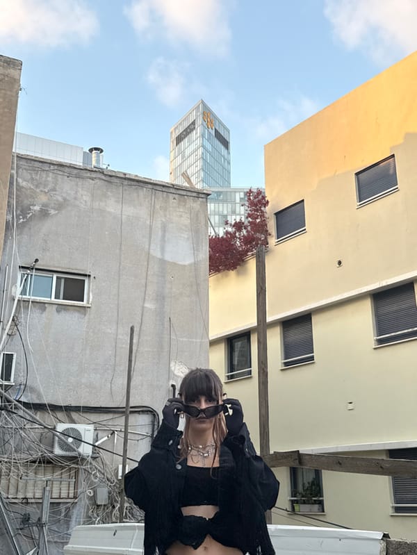 Photo shoot documented across multiple Tel Aviv locations