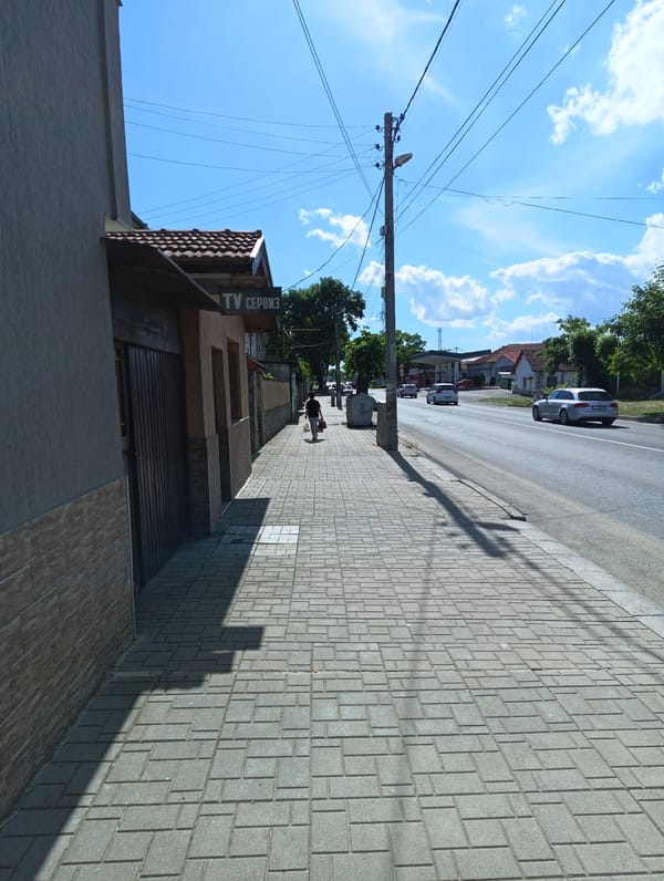 Daily life documented in Karnobat, Bulgaria during midday period