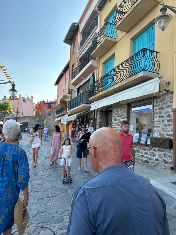 Collioure on a summer afternoon — beaches, busking, and old stones