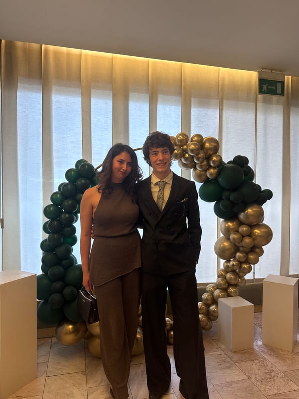 Gold-green balloon celebration captured in Sofia, Bulgaria