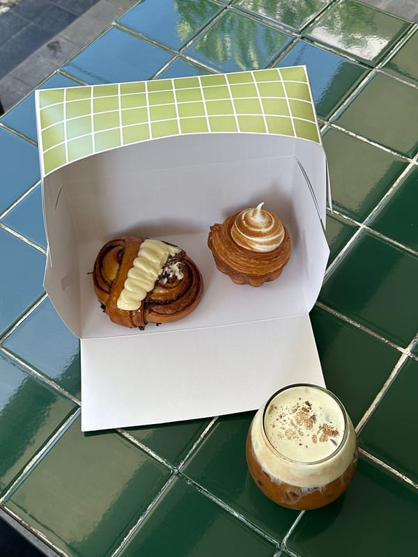 Early morning bakery visit documented in Ubud, Indonesia