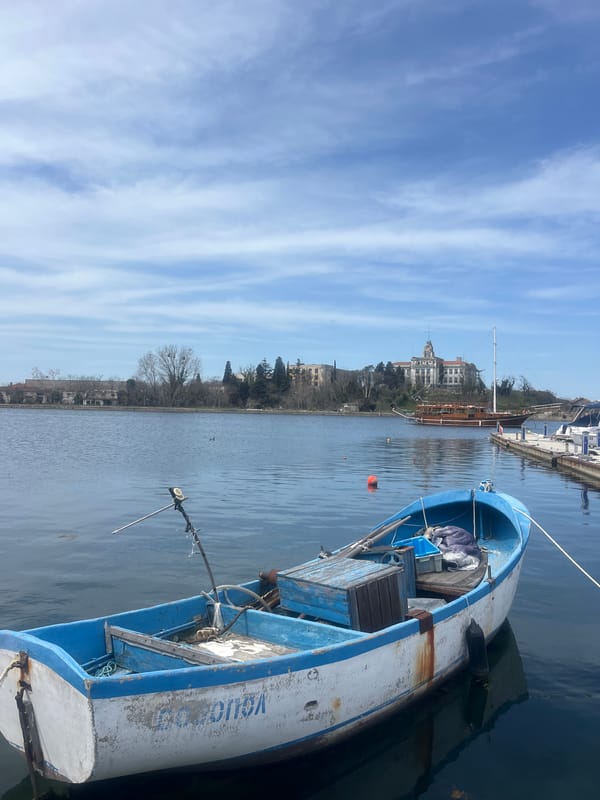 Peaceful morning scenes captured at Sozopol Bulgaria coastal marina