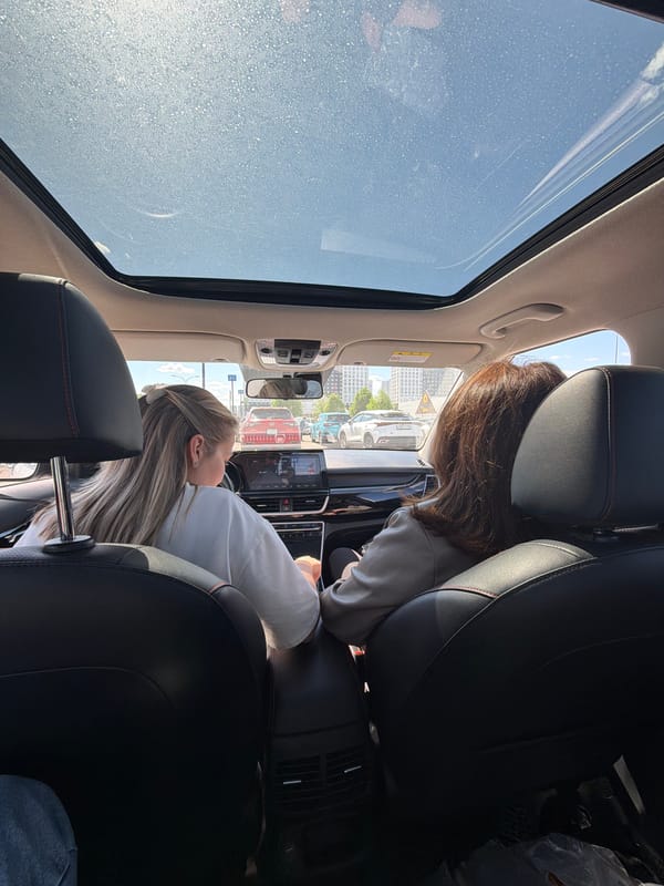 Two passengers observed in vehicle interior in Krasnoyarsk