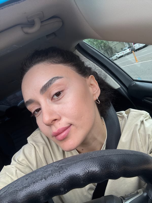 Woman observed driving in Tbilisi early morning