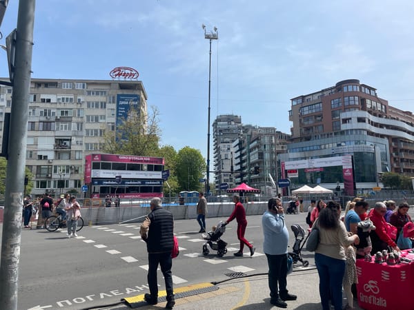 Morning street activity and flower shop visit documented in Burgas