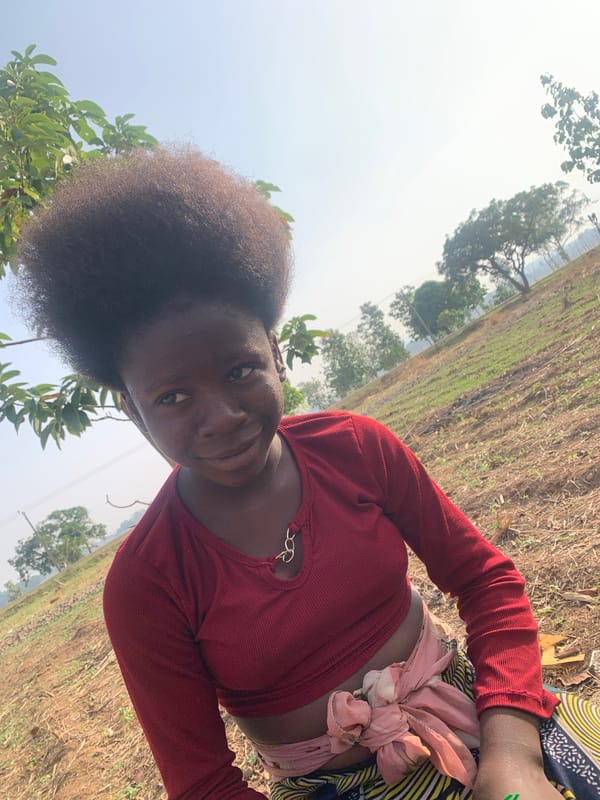 Morning portraits captured in Agban Nigeria show women outdoors