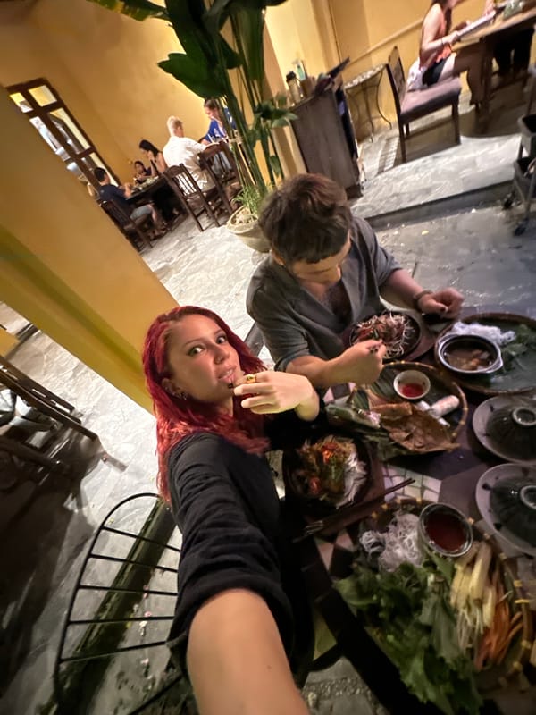 Dinner and good vibes at a Hoi An night restaurant