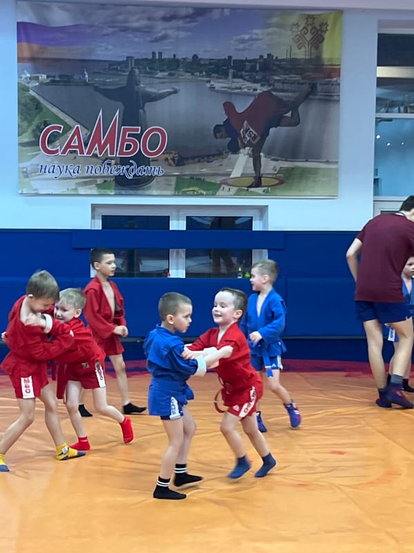 Youth Sambo training session held in Cheboksary sports facility