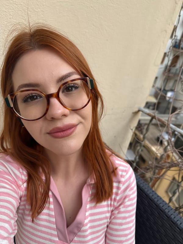 Woman takes selfie in Sanremo, Italy