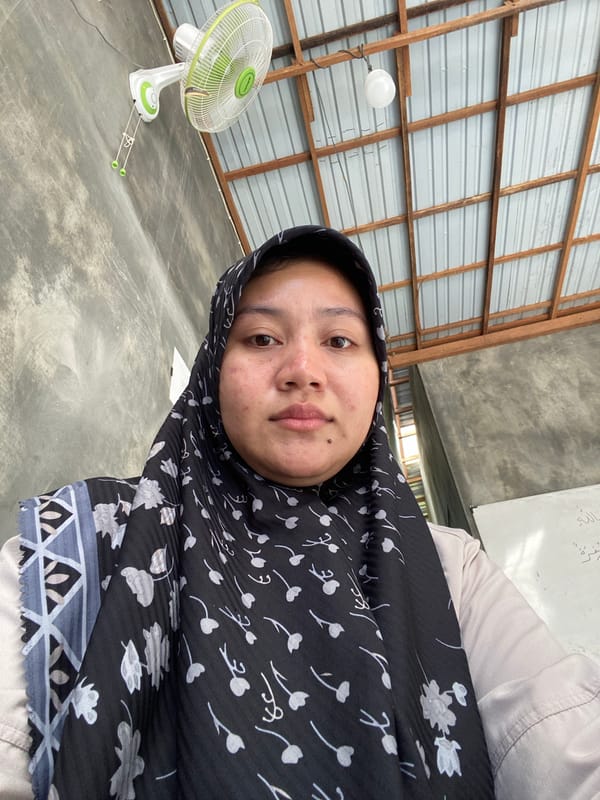 Quiet morning at a Banjarbaru home with Arabic study nearby