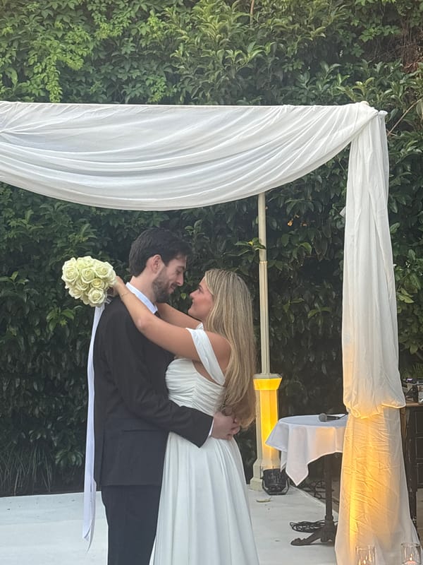 Wedding celebration captured in Tel Aviv outdoor ceremony