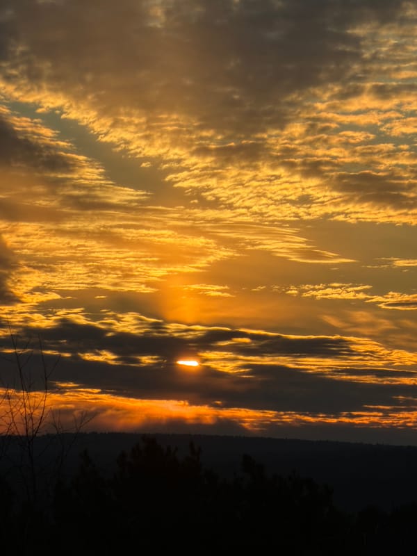 Golden sunset with clouds observed in Chaikovsky, Russia