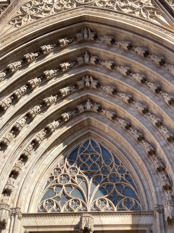 Up close with Barcelona Cathedral's Gothic facade