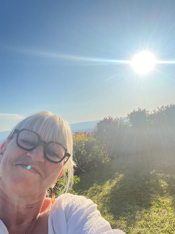 Woman documents afternoon routine with pets in Chambœuf, France