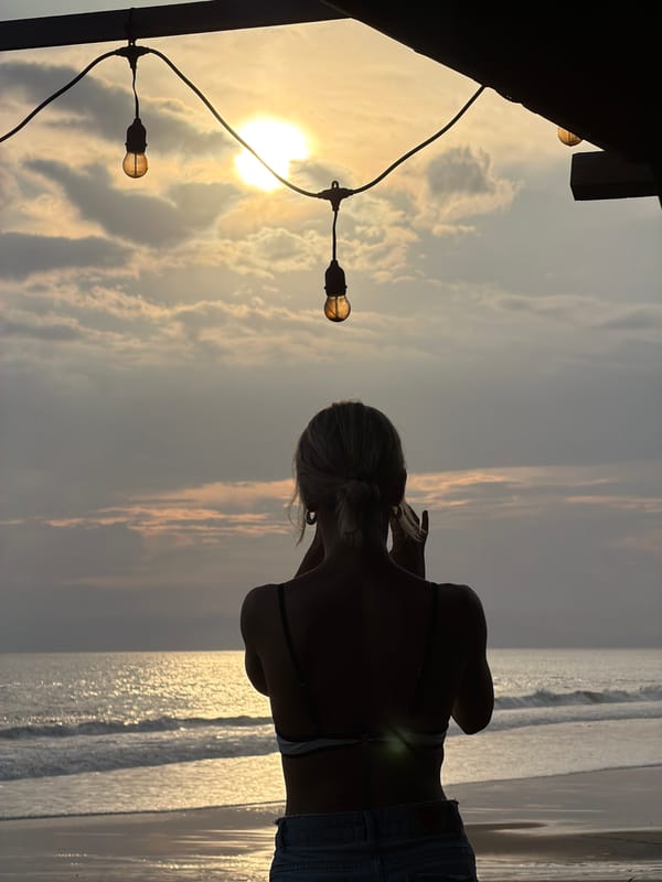 Morning beach activities documented near Kediri, Indonesia coastline