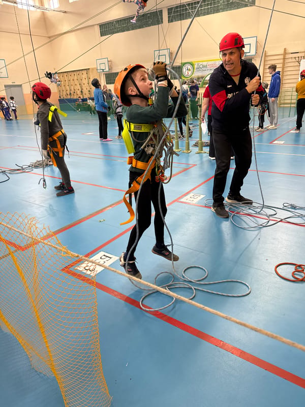 Indoor climbing activity recorded at sports hall in Usolye, Russia