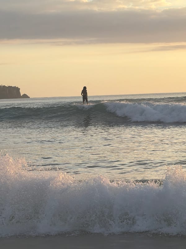Sunset surfing and beach life documented at Kuta Selatan