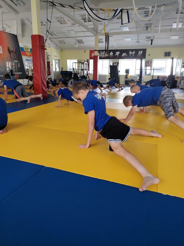 Youth gym training session in Chaikovsky, Russia