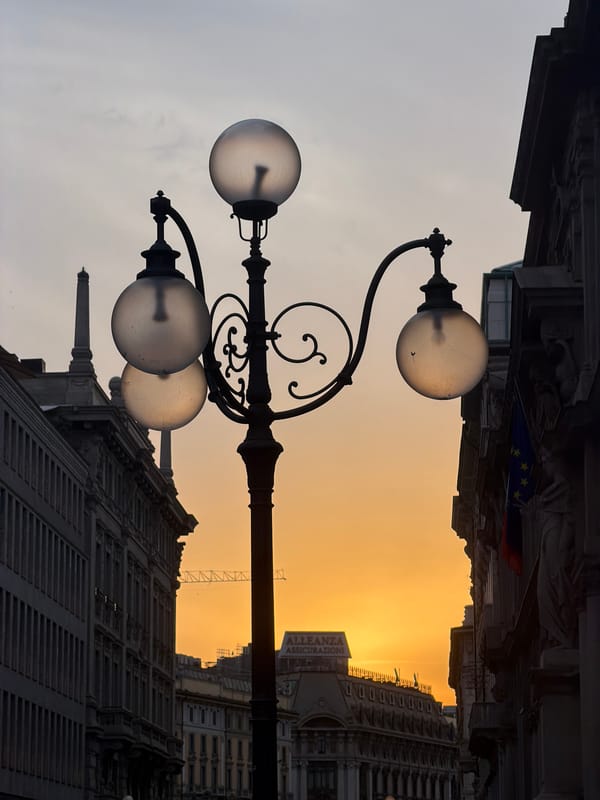 Evening in Milan: cathedral squares, old clocks, and street dancing