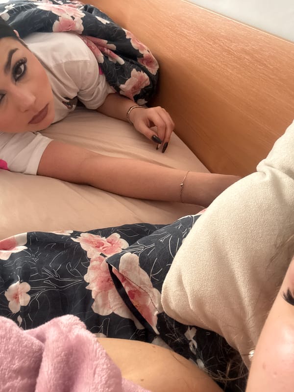 Person photographed with pink blanket in Shumen