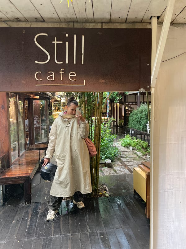 Woman with phone spotted at Still Cafe in Đà Lạt