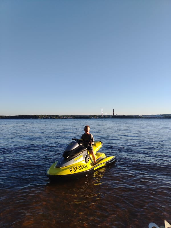 Summer water activities on the Kama River, Chaikovsky