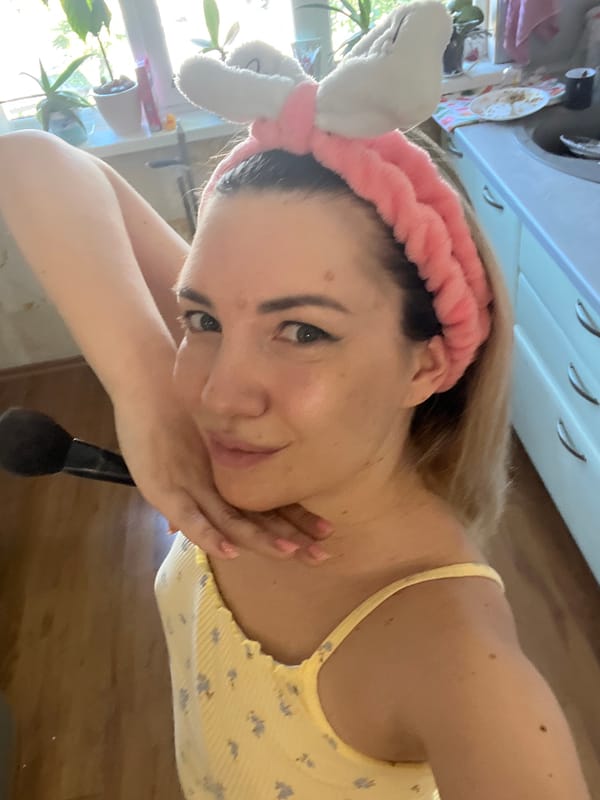 Full makeup routine at home in Sochi, multiple angles