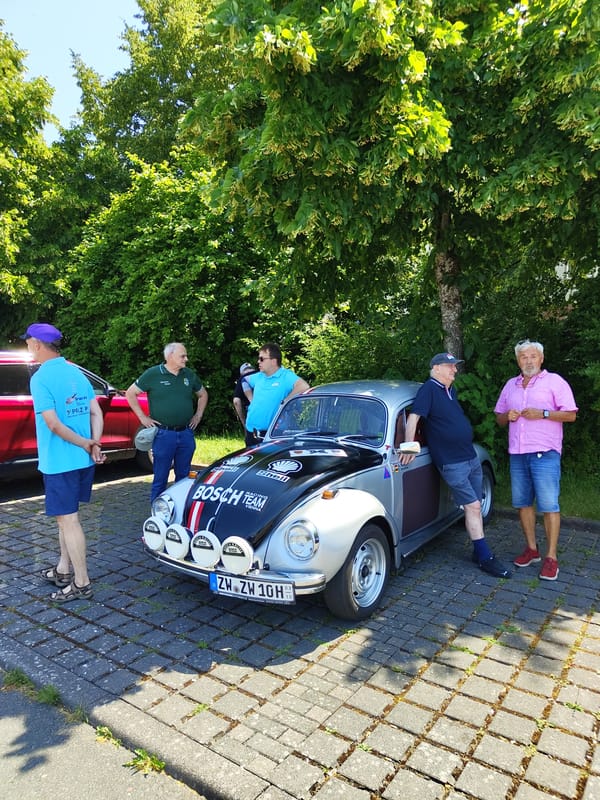 Classic car rally meetup in Pirmasens, Germany