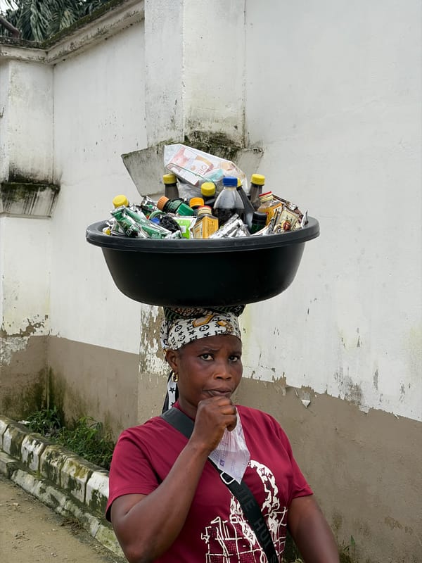 Street life and skies over Igboefon on a cloudy morning