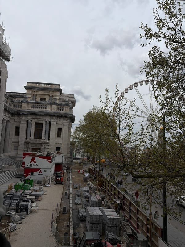 Construction workers photographed taking selfies at Brussels building sites