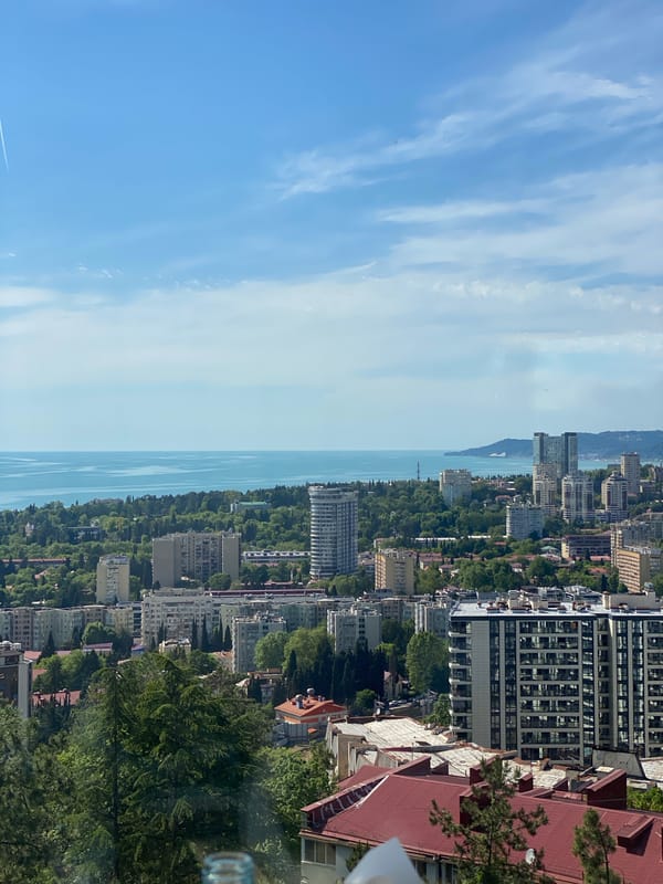 Clear skies observed over Sochi coastline overlooking Black Sea