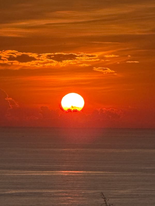 Sunset over the sea at Lý Sơn, Vietnam