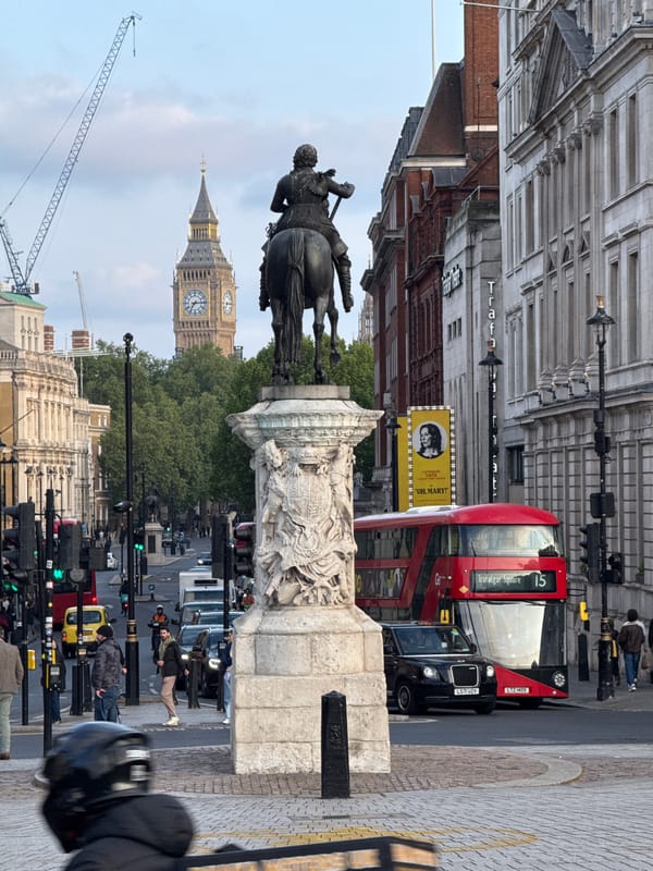 Evening street scenes documented near Big Ben in London