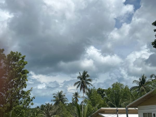 Cloudy skies observed over Baan Nai Suan, Thailand