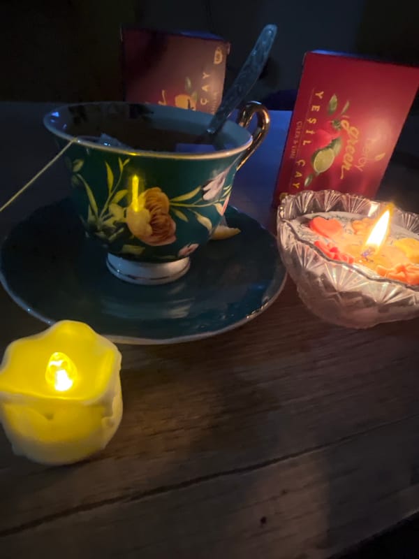 Quiet Sunday evening tea time captured in Alanya home