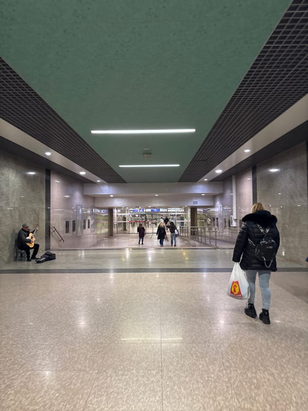 Underground pedestrian walkway documented in Sofia, Bulgaria