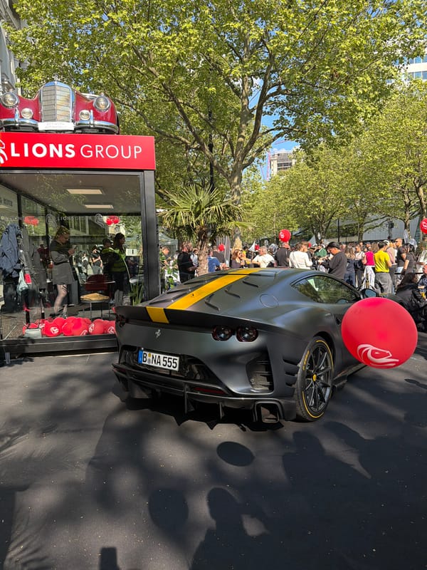 Sports car displayed at public event in Berlin
