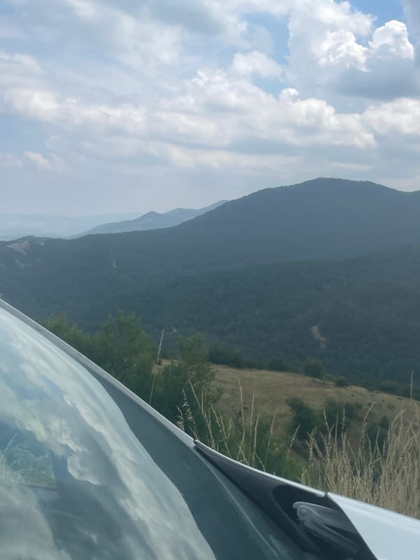 Roadside mountain views near Oreshets, Bulgaria