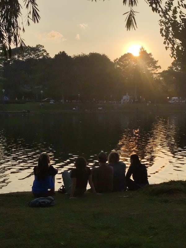 Visitors enjoy lakeside activities at Da Lat's Xuan Huong Lake