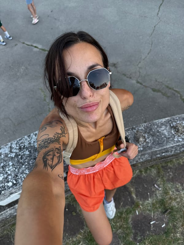 Selfie session in athletic wear around Pleven, Bulgaria