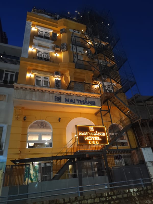 Da Lat street scenes captured including hotel, motorcycle repair