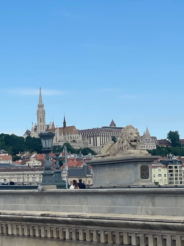 Tourist documents Budapest monuments near Parliament and Matthias Church